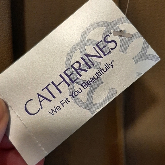 NWT Catherines Open Front Cardigan 2X 22 / 24 Sage Green Waterfall Vest Office - Picture 7 of 8